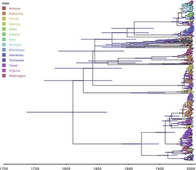 Advances in Visualization Tools for Phylogenomic and Phylodynamic Studies of Viral Diseases